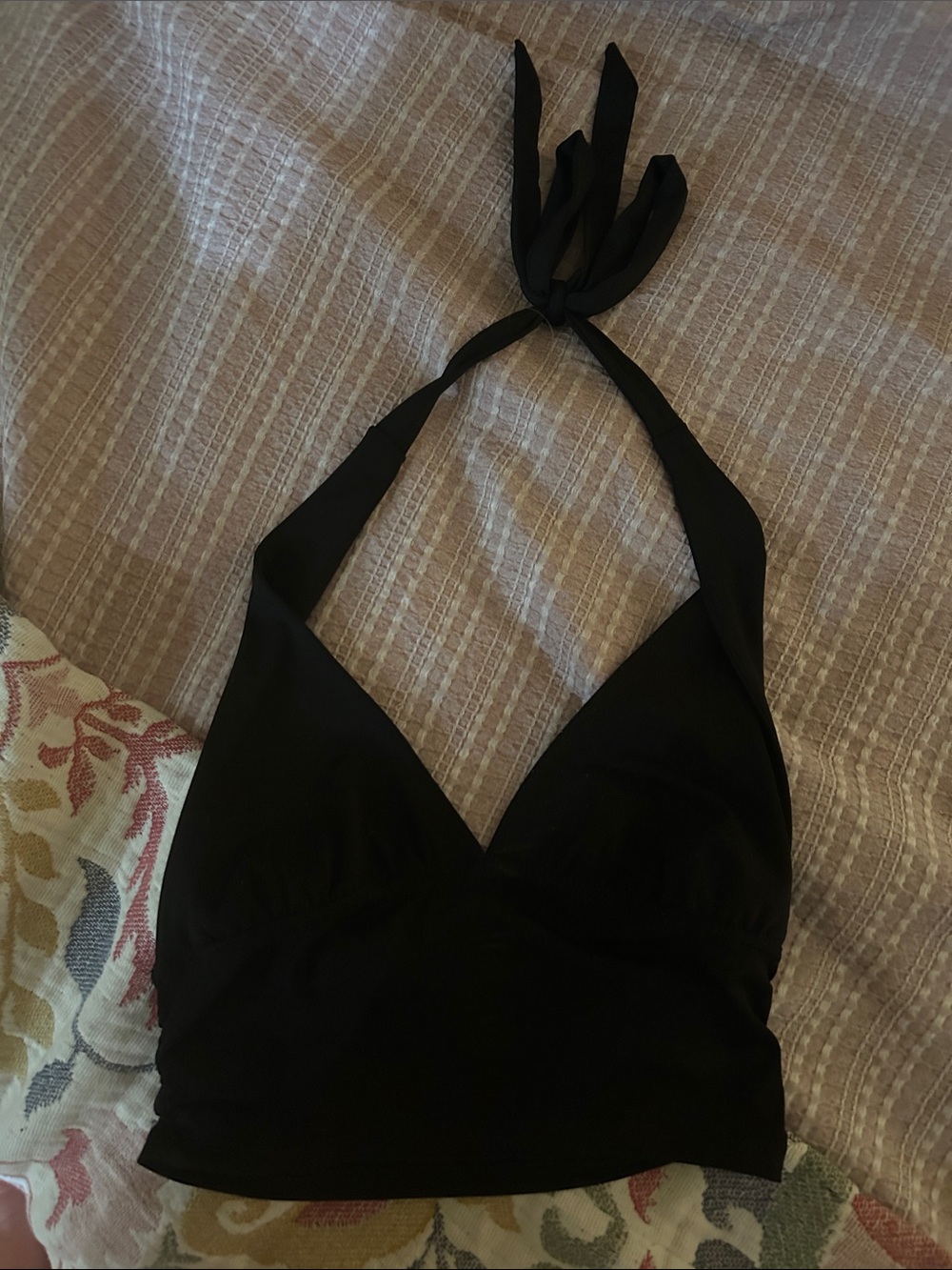 Garage Black Halter Crop Top